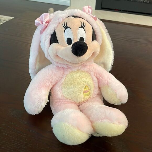 Disney Minnie & Mickey Mouse Plush Stuffed Easter Bunny Costume Pink 15” & 22” - Picture 2 of 12